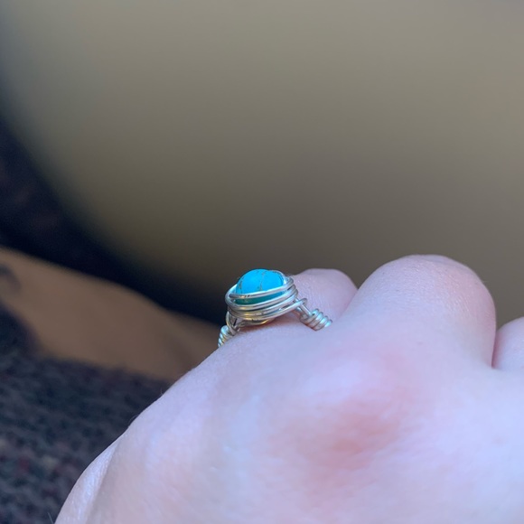 Turquoise Silver Ring - Picture 3 of 3